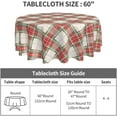 thumbnail image 2 of Christmas Checkered Tablecloth Round, 60 Inch Winter Xmas Red Green Tartan Buffalo Plaids Table Cloth Cover, Non-Slip Waterproof for Kitchen Dining Party Holiday Farmhouse Decor, 2 of 5