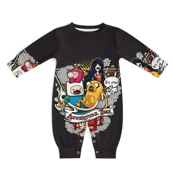 Adventure Time Unisex Baby Boy Girl Rompers Long Sleeve Infant Jumpsuits Babies' Outfits Fall Winter Clothes 0-3M