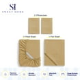 thumbnail image 3 of Sweet Home Collection 1500 Series 4 Piece Ultra Soft Microfiber Sheet Set, Twin, Camel, 3 of 5