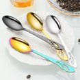 thumbnail image 4 of PPgejGEK Stainless Steel Hollow Dessert Spoon for Ice Cream Pudding Parfaits Elegant Design with Intricate Pattern Available in Multiple Colors Dishwasher Safe for Easy Maintenance, 4 of 9