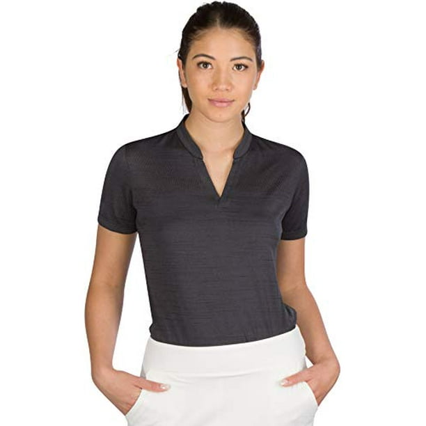 Three Sixty Six Women?s Short Sleeve Collarless Golf Polo Shirt Dry