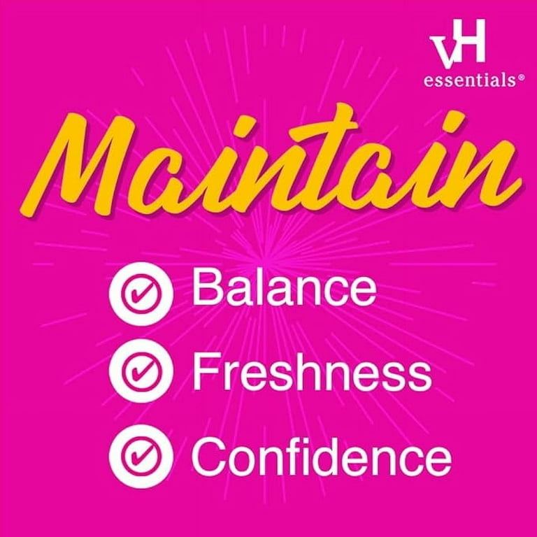 vH Essentials Prebiotic & Probiotic Vaginal Suppositories, pH Balance and Odor Control, Supports Feminine Intimate Health, 15-Count