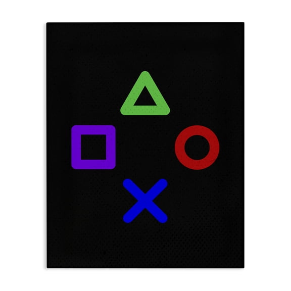 Stupell Industries Contemporary Game Button Shapes Canvas Art, 16 x 20, by Kim Allen