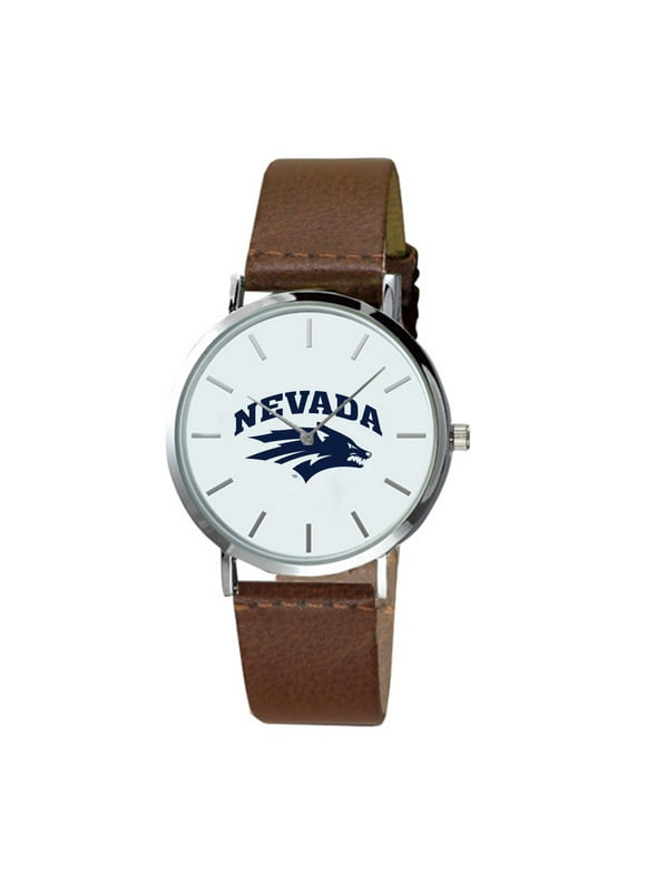 Men's  Brown Nevada Wolf Pack Plexus Leather Watch