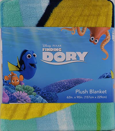 New FINDING DORY Super Plush Throw Blanket 46" X 60" We Swim 