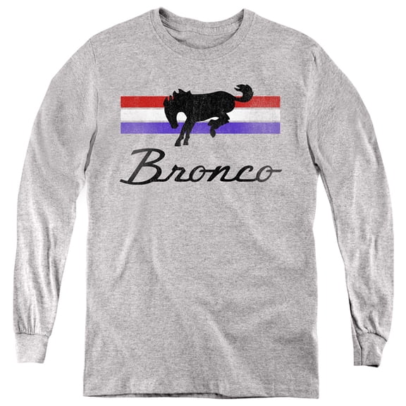 Ford Bronco Bronco Stripes Youth Long Sleeve T-Shirt Athletic Heather