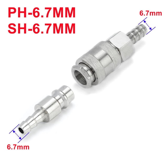 1Set European EU Type Pneumatic Fitting Connector Quick Coupler For Air Compressor Hose Barb Nozzle SH PH 6MM 8MM 10MM