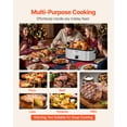 thumbnail image 2 of VEVOR Roaster Oven, 24QT Electric Turkey Roaster Oven, 150-450℉ Adjustable Temperature Electric Roasting Pan with 3 Bin Buffet Server, Self-Basting Lid, Defrost & Warm Function, Self-Basting Lid, 2 of 9