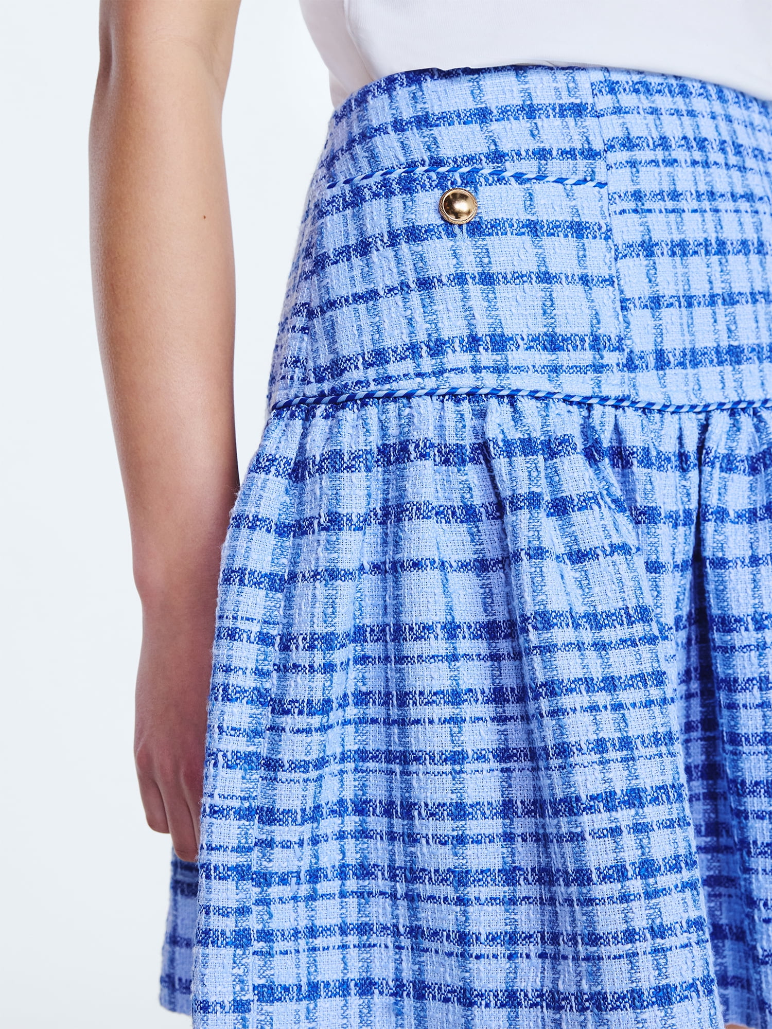 Free Assembly Women's and Women's Plus Drop Waist Tweed Mini Skirt, Sizes 0-22