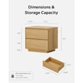 thumbnail image 6 of EYYTHUNG Farmhouse Nightstand Set of 2, 21.6" Large Wooden Bedside Table with 2 Storage Drawers, Modern Bedside End Table, Nautral Oak, 6 of 6