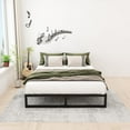 thumbnail image 4 of Lutown-Teen 12 inch Queen Bed Frame No Box Spring Needed, Easy Assembly, Heavy Duty Steel Slat Support Metal Platform Bed Frame Queen Size, Black, 4 of 6