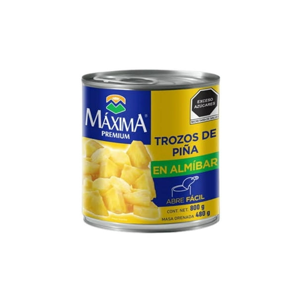 Pack de 24 Piña en Almíbar Máxima en Trozos 800 gr Máxima 800 gr ...