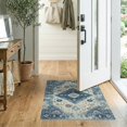 thumbnail image 2 of ODIKA 2'x3' Washable Doormat Non-Slip, Low Pile Vintage Distressed Medallion Diamond Lattice Geometric Border for Entryway, Kitchen, Laundry Room, 2 of 7