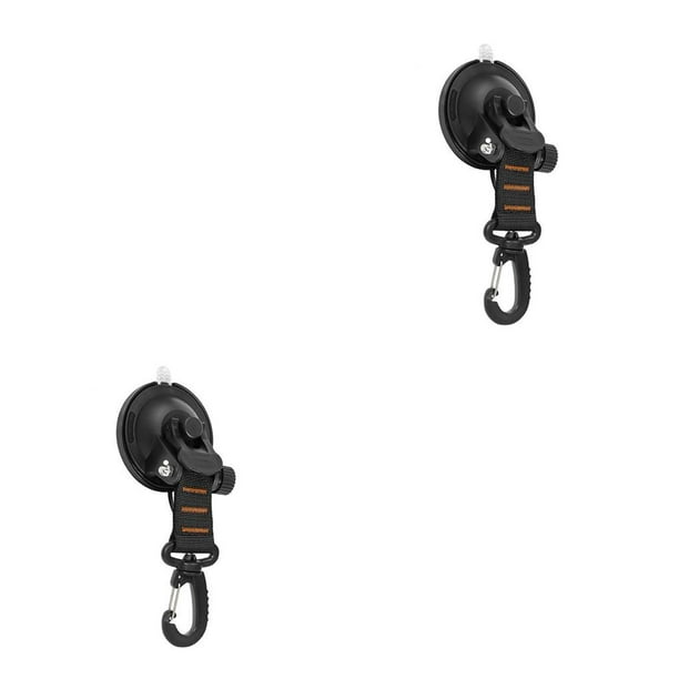 Greeniant Paquete de 4 ganchos de ventosa para exteriores, mosquetón de sujeción, reusable, extraíble, plástico, nailon, ventosa para montañismo Type1 NO1 Greeniant CBP094547