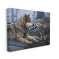 thumbnail image 3 of Stupell Industries Wolf & Cub Woodland Forest Animals & Insects Painting Gallery Wrapped Canvas Print Wall Art, 3 of 5