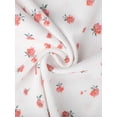 thumbnail image 5 of INSPIRE CHIC Womens Y2K Loungewear Jersey Knit Cute Floral Short Sleeve V Neck Stretchy Pants Casual Pajama Set S White, 5 of 6