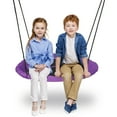 thumbnail image 3 of ZENY 40-inch Kids Tree Swing Spider Saucer Swing Length Adjustable Waterproof, Purple, 3 of 9