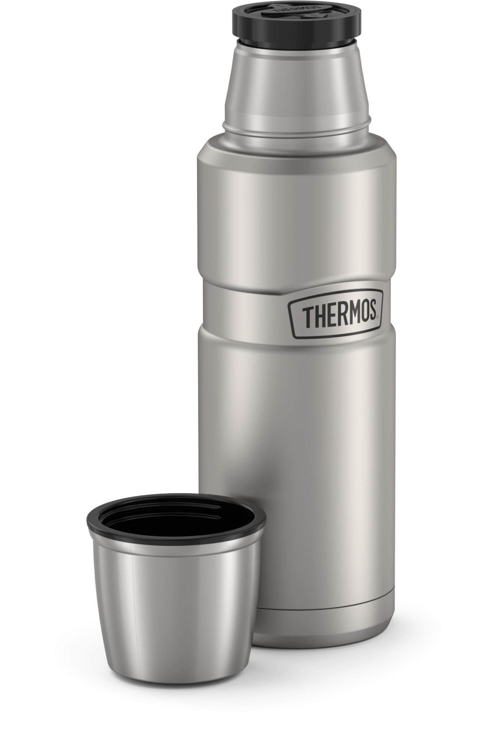 Mayim King Stainless-Steel Vacuum-Insulated Thermos Beverage Bottle with 2  Cups
