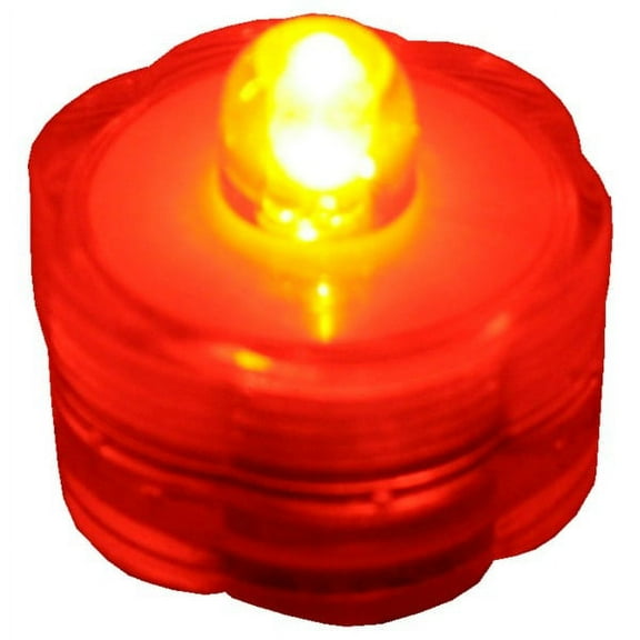 BlueDot Trading Submersible Tea Lights, Orange, 24-Pack