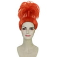 thumbnail image 2 of HPO Adult Women's Animated Movie Character Emotion Orange Wig, Cosplay Wig, Flame-retardant Synthetic Fiber, 2 of 10