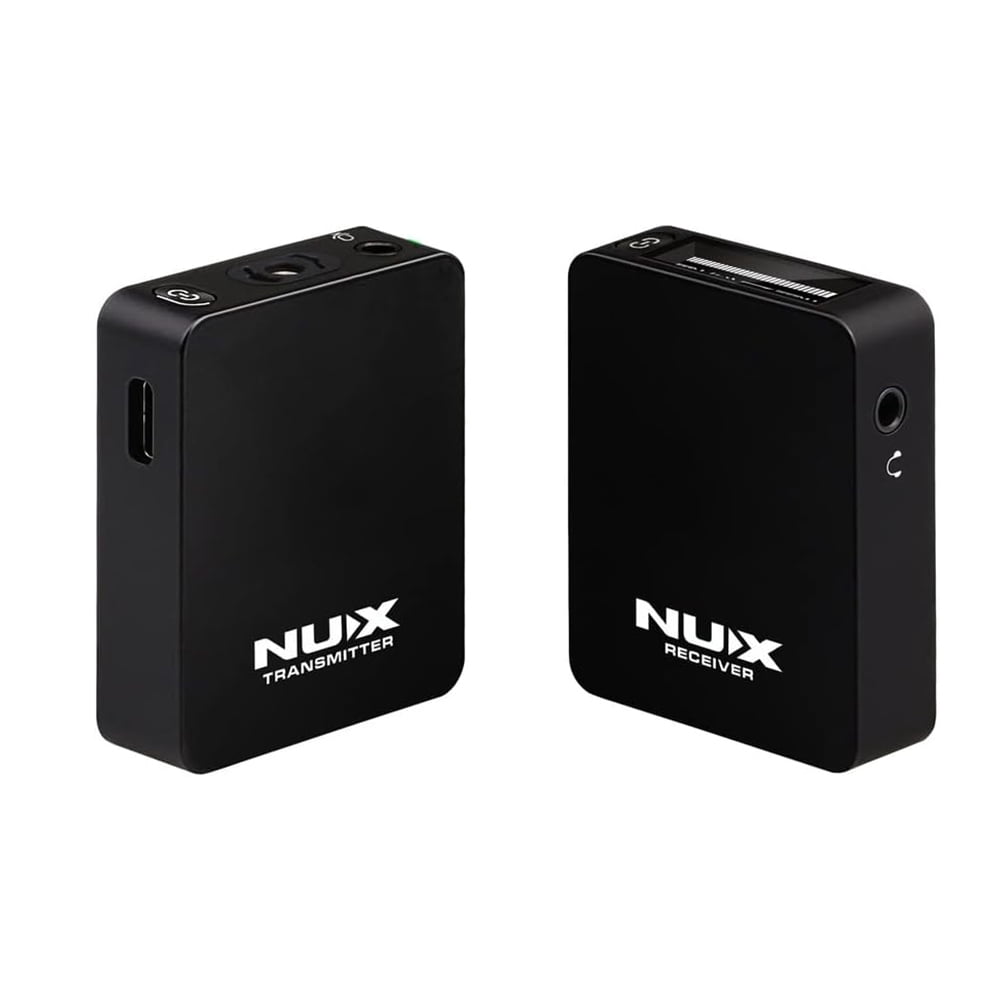NUX B-10 Vlog Camera Wireless Microphone System for Vlog Shooting, Live broadcasts Bundle with Lavalier Lapel Microphone Omnidirectional Mic