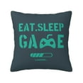thumbnail image 1 of ZICANCN Game Slogan Print Green Throw Pillow Covers, Bed Couch Sofa Knit Decorative Pillow Covers for Living Room Farmhouse, 20"x20", 1 of 8