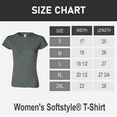 thumbnail image 2 of Gildan Softstyle Taped Neck T-Shirt for Women, Short Sleeve Semi-Fitted Tee, Dark Heather, S, 2 of 6