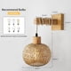 thumbnail image 5 of Lámpara de pared de bambú hecha a mano, lámpara de estilo rústico, elegante pantalla de bambú para una experiencia de luz de pared rústica, aplique de pared de bambú sostenible para pasillos y baños,, 5 of 5