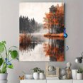 thumbnail image 4 of Qisvanset 12x16 Inch Muted Autumn Pond Canvas Wall Art, Neutral Vintage Scenery Modern Farmhouse Wall Decor, 4 of 8