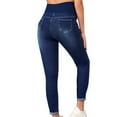 thumbnail image 3 of Women's Maternity Jeans Over The Belly Slim Stretchy High Waist Denim Skinny Pants with Pockets Summer Casual Comfy Jeans, 3 of 3