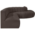 thumbnail image 6 of Meridian Furniture Arc Brown Boucle Fabric Modular Sectional, 6 of 11