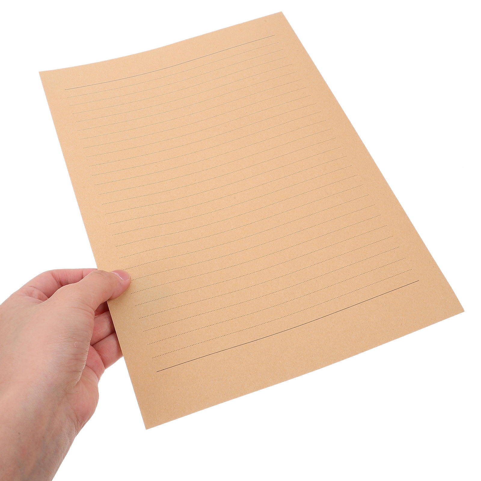 Raindrops Retro ChocolateColored Lined Stationery Paper for Daily Use Writing and Printing 100 Sheets