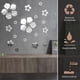 thumbnail image 3 of 3D Crystal Floral Wall Stickers, Removable Mirror Wall Stickers, 3 of 5