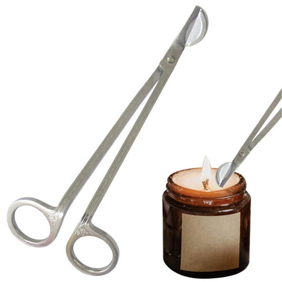 Candle Wick Trimmer, Stainless Steel Wick Cutter, Candle Scissors for Wick, Reaches Deep Into Candles to Cut Spent Cord, Allow Cleaner Burn and Prevent Soot Buildup, Candle Accessories, 7.1"