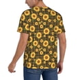 thumbnail image 2 of Rateoe Vintage Plaid Sunflower Pattern Men’s Baseball Short Sleeve Polo Shirt, Midweight Men's Shirt Golf Shirt Polo Shirts Quick Dry Short-3X-Large, 2 of 7