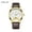 GoldShellWhiteSurfaceCoffeeBelt, variant on Men's Watch Helei Heray Cow Leather Watchtrap Waterproof Quartz Watch Calendar Men's Watch