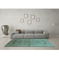 thumbnail image 3 of Ahgly Company Indoor Round Oriental Light Blue Industrial Area Rugs, 6' Round, 3 of 4