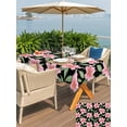 thumbnail image 5 of Outdoor Tablecloth with Umbrella Hole for Patio/Picnic/Party/Camping, Flowers Waterproof Table Cloth Rectangle Table Cover Washable, Pink Spring Floral Elegant Pastoral Watercolor (54"x 80"), 5 of 8
