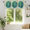thumbnail image 6 of Blue Green Seagrass Valances for Windows, 42 x 18in, Vintage Art Watercolor Texture Rod Pocket Kitchen Valance Curtain Light Filtering Window Treatments for Living Room Bedroom, 1 Panel, 6 of 7
