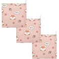 thumbnail image 7 of SKYSONIC 3 PCS Cartoon Cute Fox Baby Muslin Washcloths, Pink Pattern Face Towel Burp Cloths Ultra Soft Absorbent Cotton Bath Wipes Towels for Newborn Boys Girls, 7 of 7