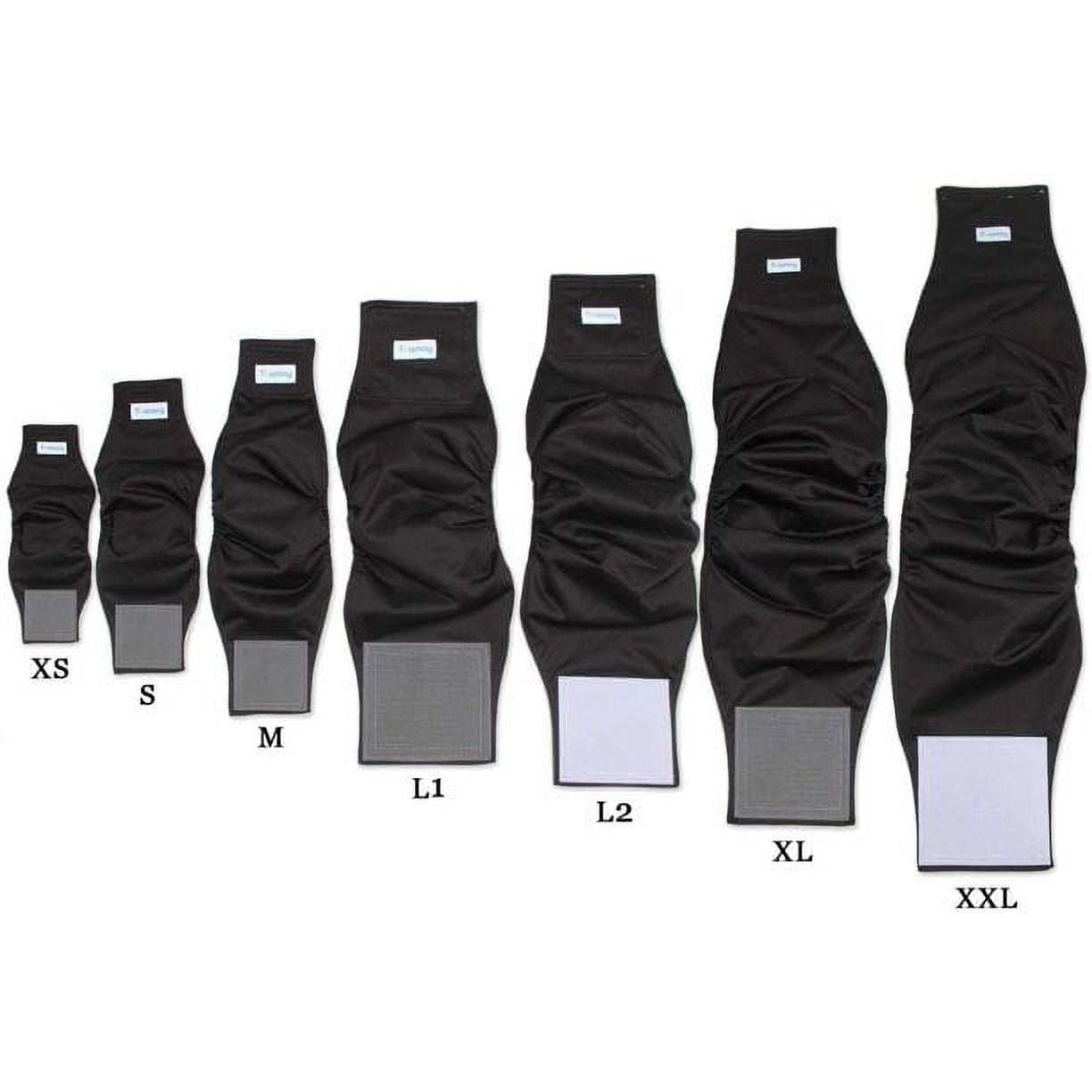 Genwiss 3 Pack Male Dog Diaper Wrap with Gray Lining, Washable Puppy Belly Bands, Super-Absorbent and Comfortable (L1,16-20" Waist, Black+Gray+Coffee)