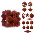 thumbnail image 2 of 28PCS Flocked Christmas Ornaments Set, Assorted Velvet Plush Xmas Tree Decorations, Shatterproof Plastic Holiday Balls for Winter, Party, Home & Fireplace Decor 3.15", 2 of 5