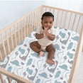 thumbnail image 6 of The Peanutshell Fitted Crib Sheets for Baby Boy or Baby Girl, 4 Pack Set, Blue Dino, 6 of 8