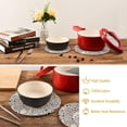 thumbnail image 5 of FREEAMG 2 Pcs Cotton Black Music Treble Clef Nnotes Woven Pot Holder Trivets Set,Round Coasters Placemat for Cooking Baking Hot Dish Pan Pot Bowl Teapot(7&9 Inches), 5 of 6