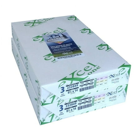 Excel One™ Carbonless 3-Part Reverse Paper (Pink/Canary/White), 8.5" x 14" (232049) - 167 Sets Per Ream - Two (2) Reams (334 Sets)