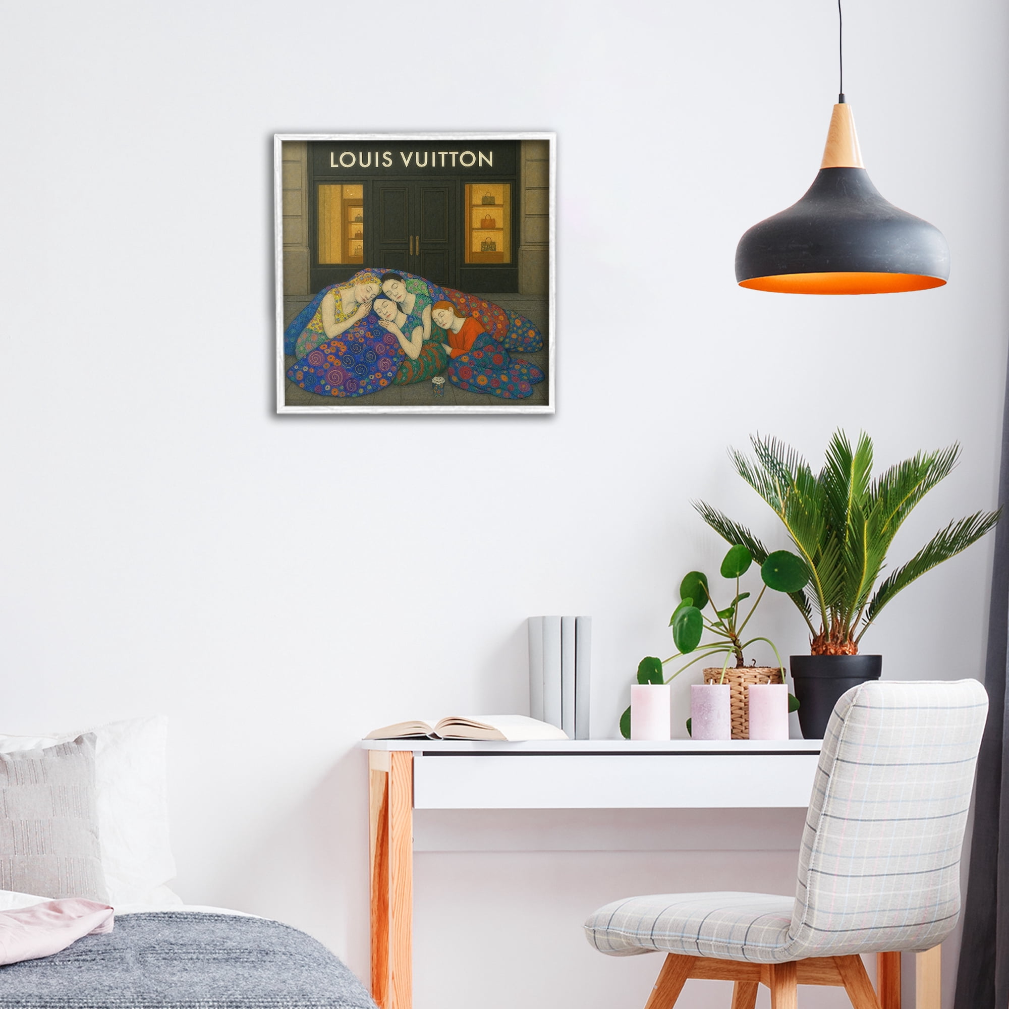 Stupell Industries Iconic Style Fashion Shop White Framed Giclee Art, design by Grotto Studios