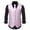 Pink, variant on Vests for Men Mens Fashion Stripes Retro Casual Suit Vest for Stylish Outerwear and Modern Layering Size:3XL