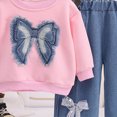 thumbnail image 5 of TOWED22 Baby Girls Clothes Toddler Girl Outfits Fall Infant WInter Ribbed Pants Set for Girls,Pink,4-5 Y, 5 of 5