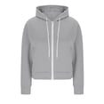 thumbnail image 5 of Fewfanhot Womens Sweatshirt Zip Up Hoodies Jackets Cropped Sweatshirts Fleece Fall Outfits Casual Comfy Tops Winter Clothes 2025, 5 of 10