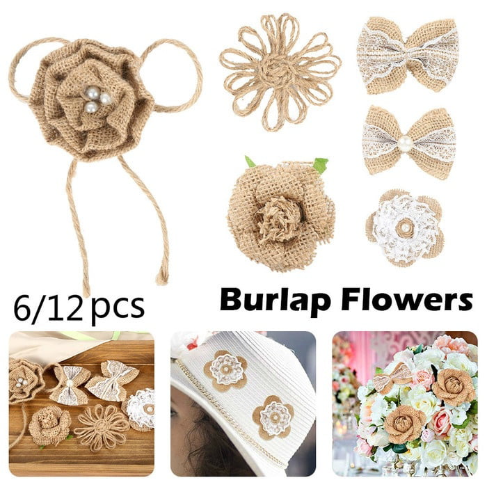 Hessian Burlap Flowers Rustic Bridal Wedding Craft Making Weddings Decors Eve I 